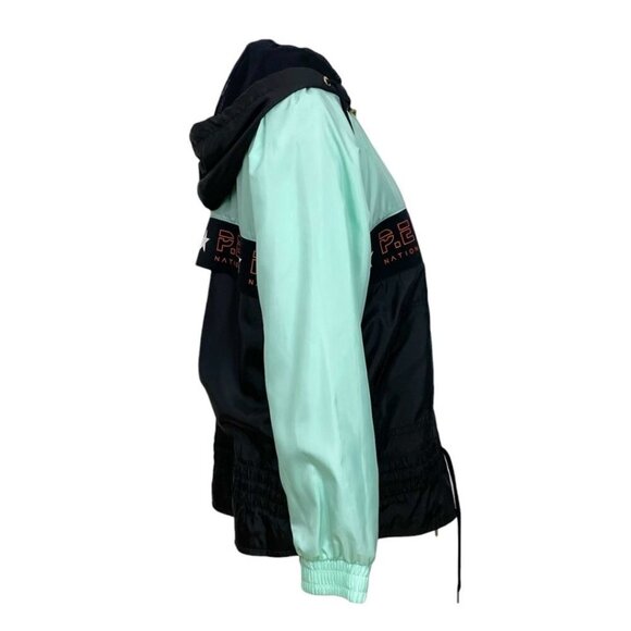 PE NATION X H&M BLACK MINT ZIP UP HOODED LIGHTWEIGHT TRACK JACKET - S - Picture 4 of 12